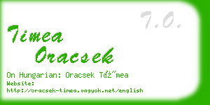 timea oracsek business card